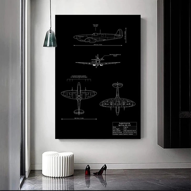 Soyuz-U2 Russian Rocket Patent Gallery Wall Art Canvas Print Aviation artwork Blueprint Posters Painting Outer Space Retro Decor